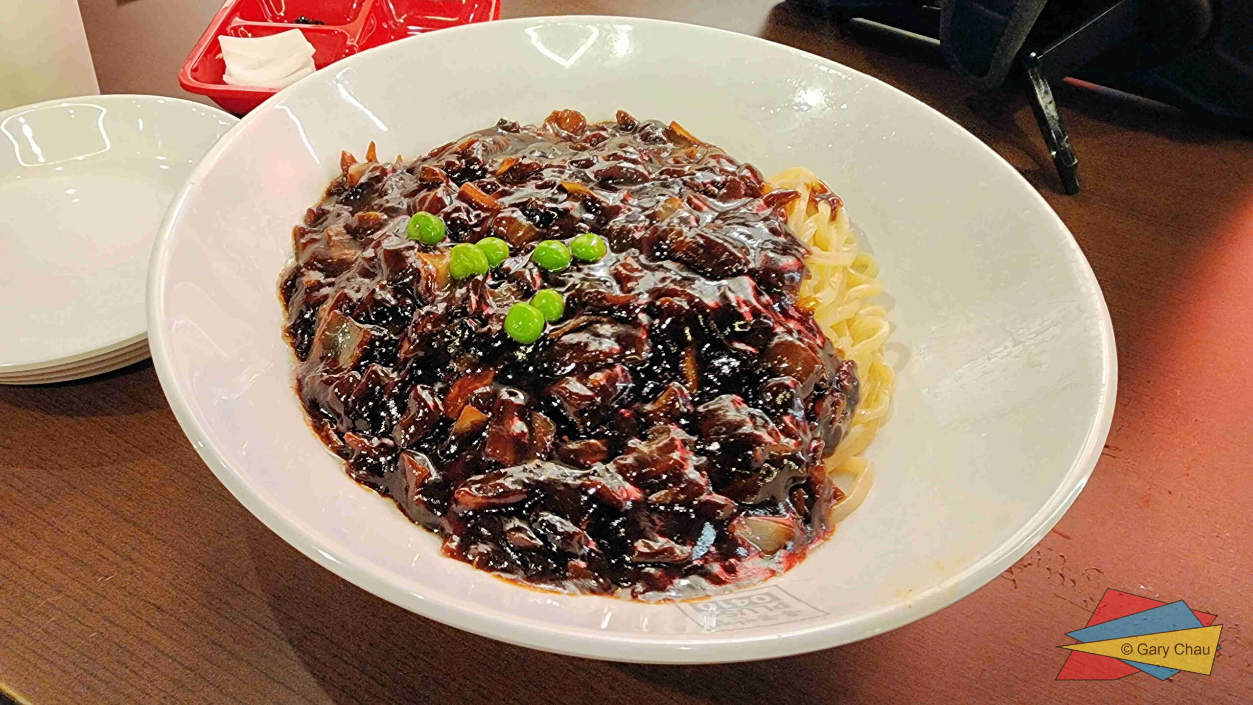 Black Bean Fried Noodles with Seafood and Pork for $11.80
